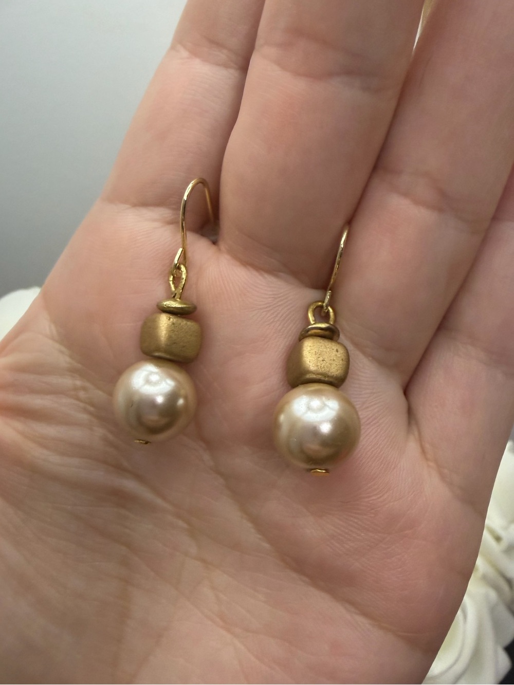 Classic Gold Pearl Drop Earrings - Elegant Women’s Jewelry